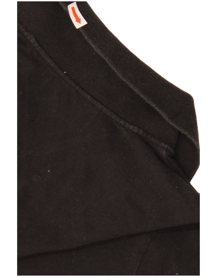 Damska koszulka polo TOMMY HILFIGER UK 8, mała, czarna, bawełniana