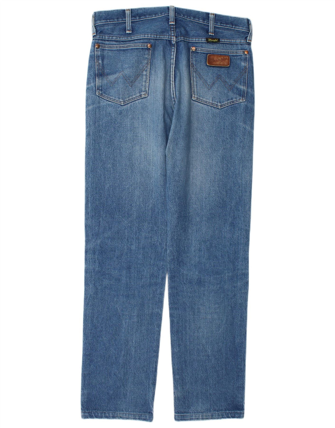 Wrangler Męskie proste dżinsy W32 L31 Niebieskie bawełniane