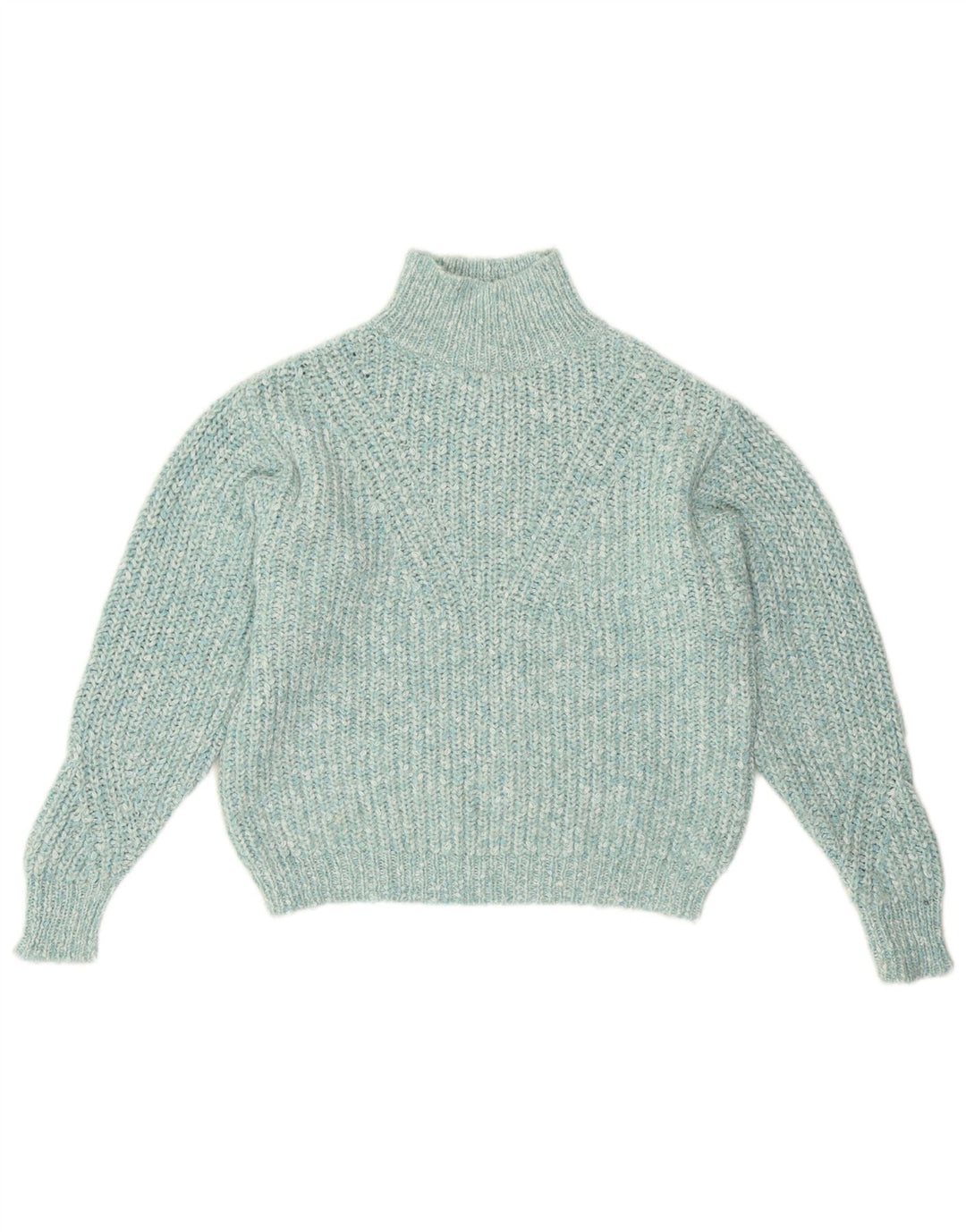 Marks & Spencer Damski sweter z golfem UK 10 Mały turkusowy