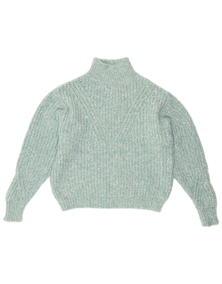 Marks & Spencer Damski sweter z golfem UK 10 Mały turkusowy