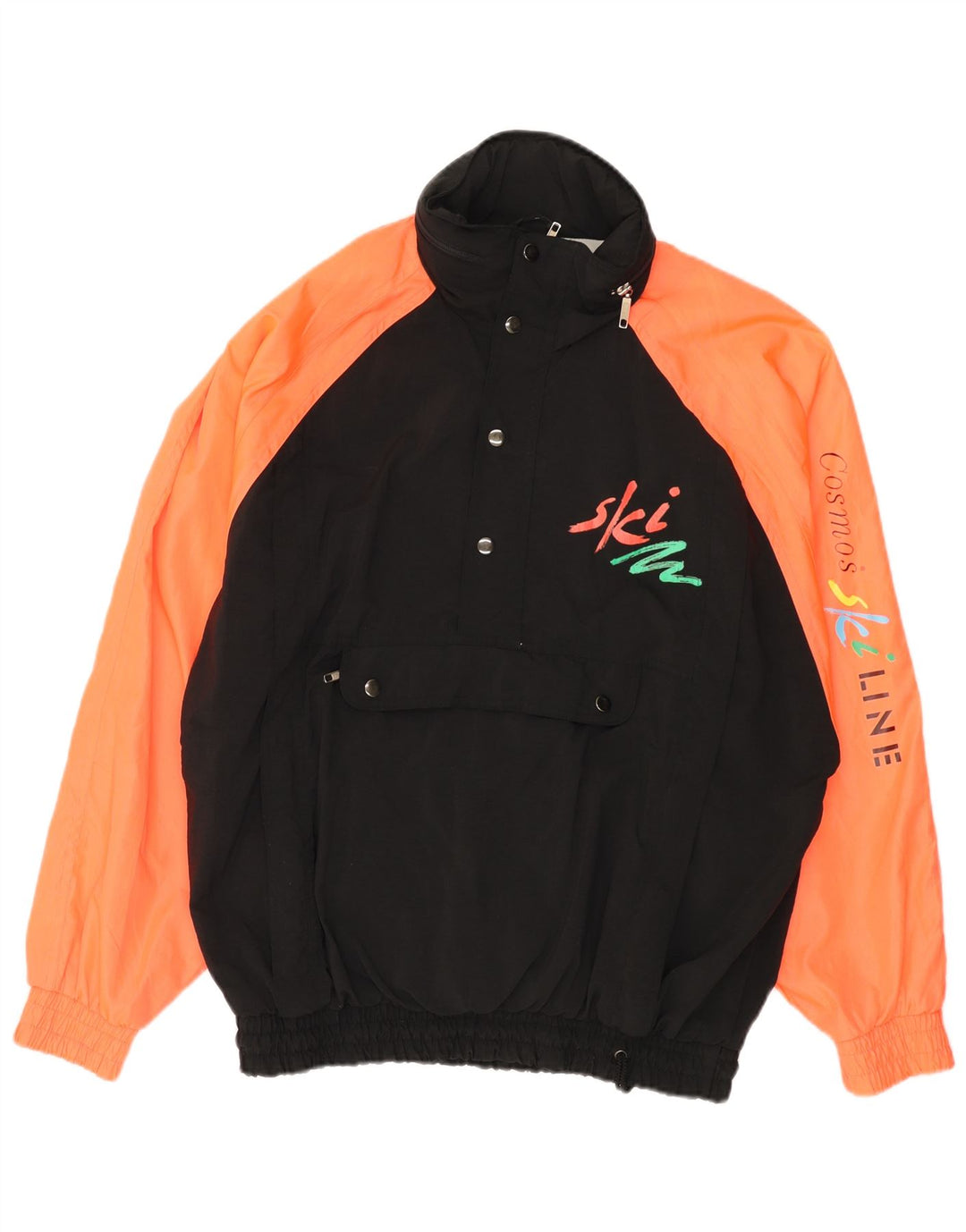 COSMOS Męska wiatrówka o luźnym kroju z grafiką UK 36, mała czarna