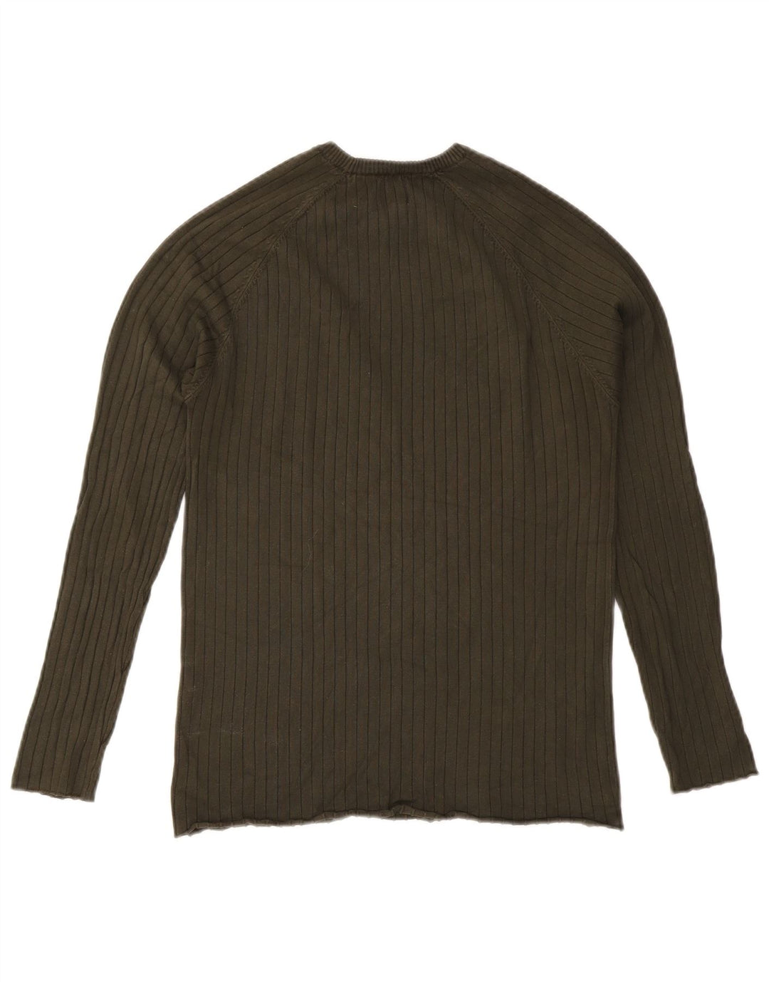 Męski sweter Zara z okrągłym dekoltem, duży, khaki