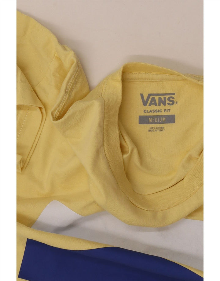Męski T-shirt Vans o klasycznym kroju z grafiką, średni żółty, bawełniany