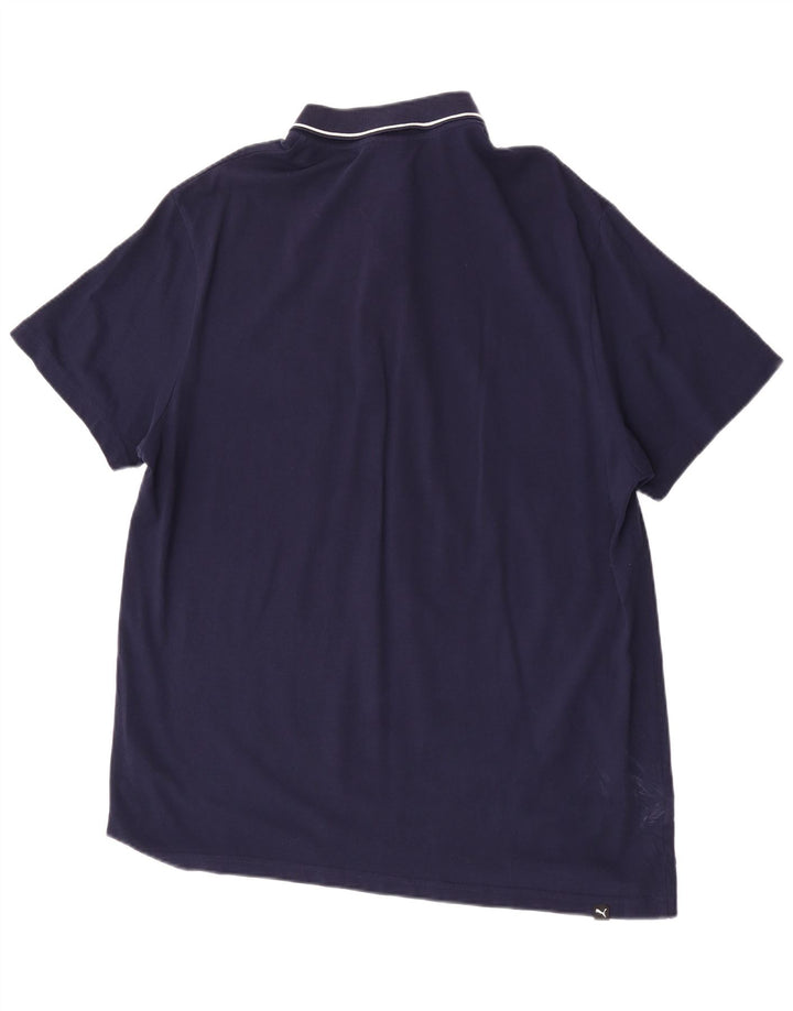 Męska koszulka polo Puma 2XL, granatowa, bawełniana