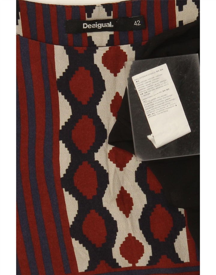 DESIGUAL Damska sukienka o linii A EU 42, duża, wielokolorowa, geometryczna