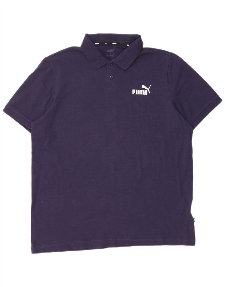 Męska koszulka polo Puma, duża, granatowa, bawełniana