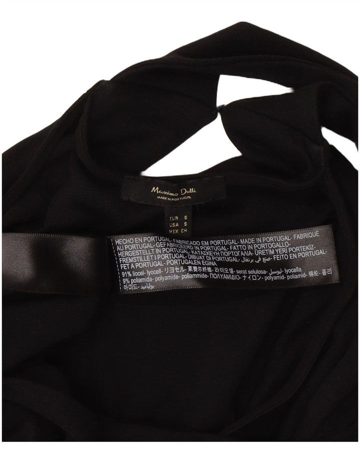 Damska sukienka maxi bez rękawów Massimo Dutti UK 10 Small Black Lyocell