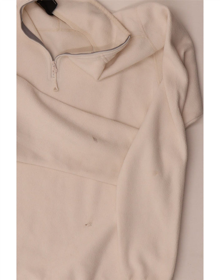 Męski sweter polarowy The North Face z zamkiem błyskawicznym, średni biały poliester