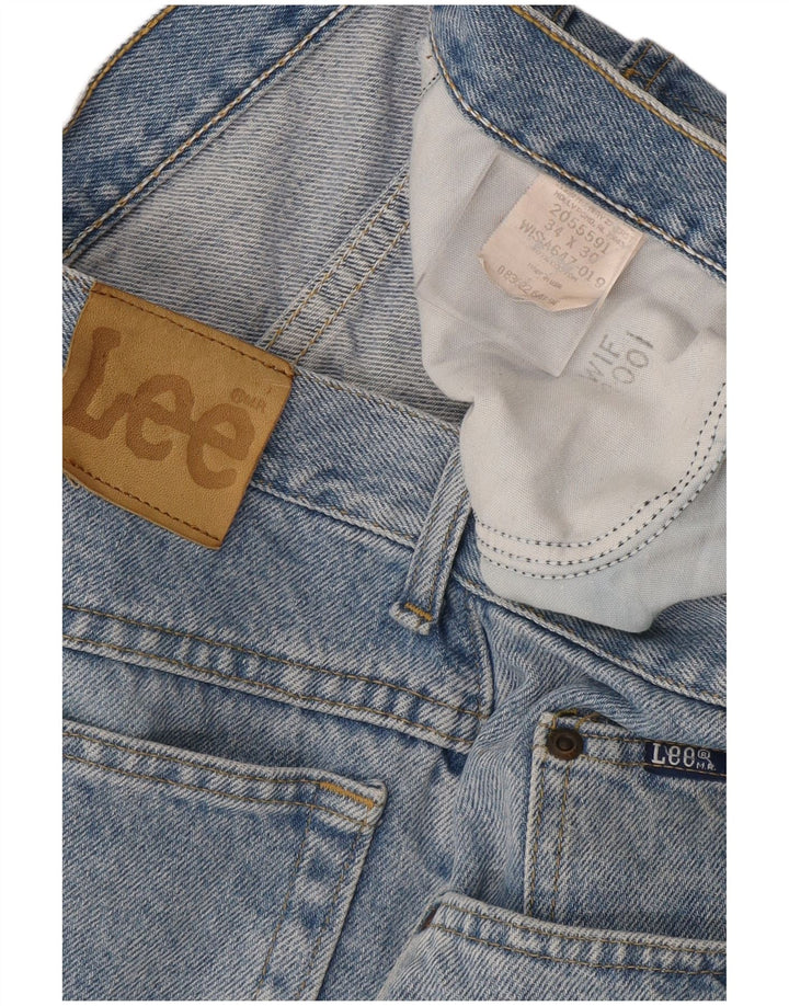 Męskie proste dżinsy Lee W34 L30 Niebieskie bawełniane