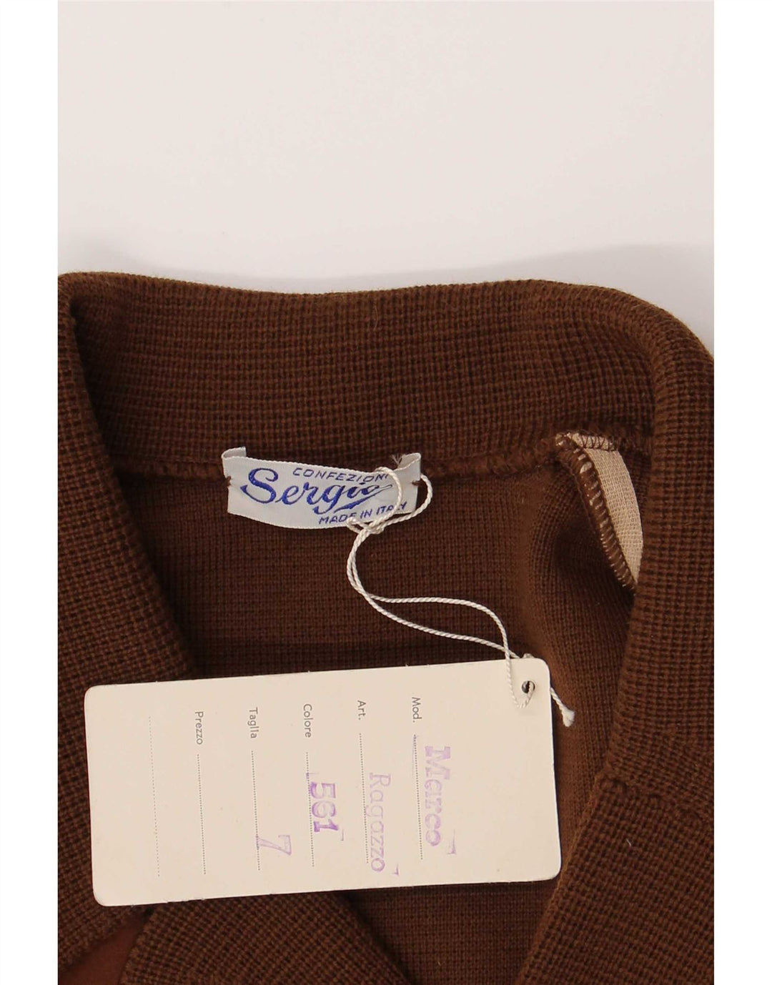 Sweter męski w stylu vintage, mały, brązowy