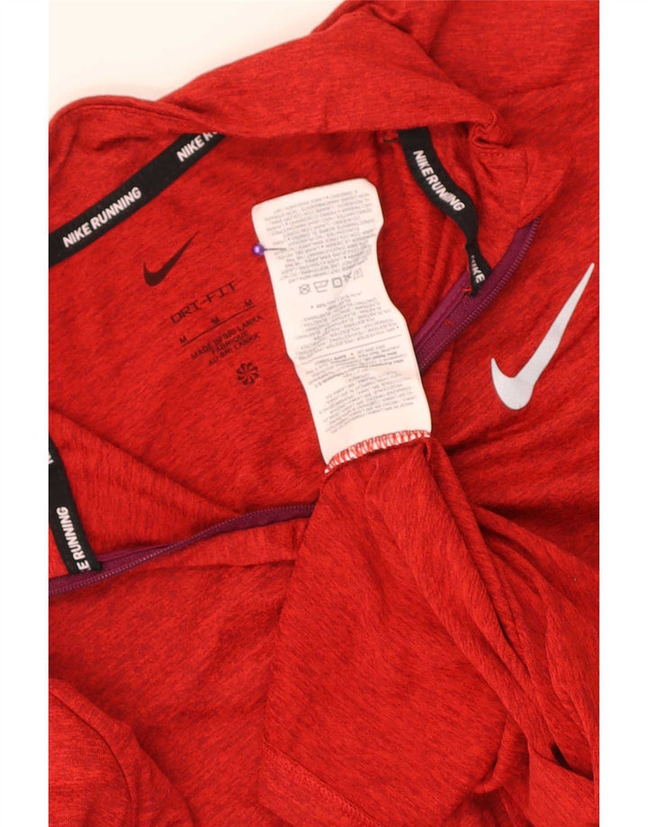 Męski dres Nike Dri Fit z zamkiem błyskawicznym na szyi, średni czerwony nakrapiany