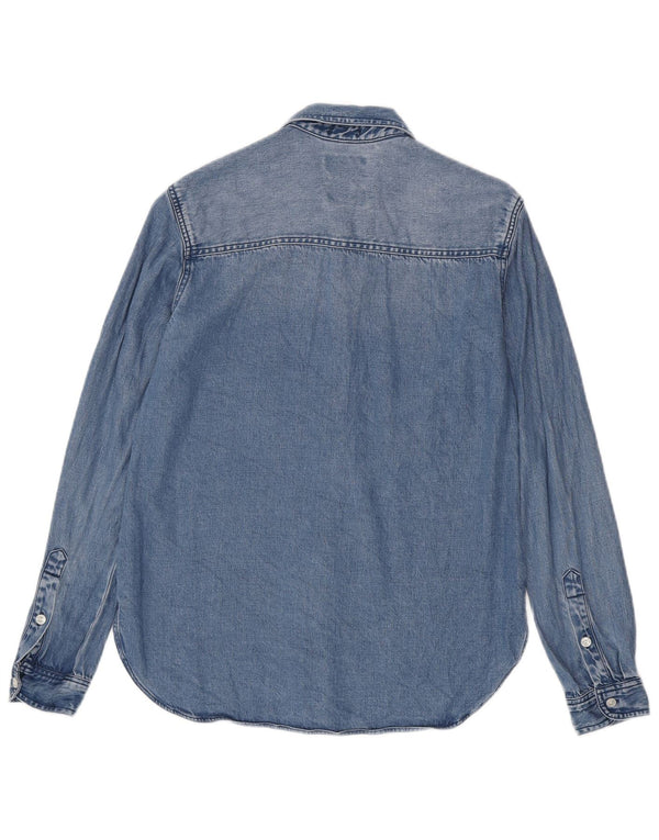 Damska koszula dżinsowa typu Boyfriend Abercrombie & Fitch UK 6 XS, niebieska z lyocellu