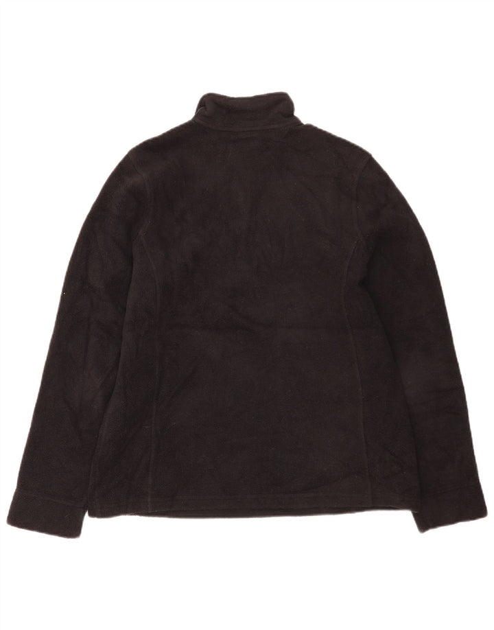 Damski sweter polarowy L.L.Bean z zamkiem błyskawicznym UK 10, mały, czarny poliester