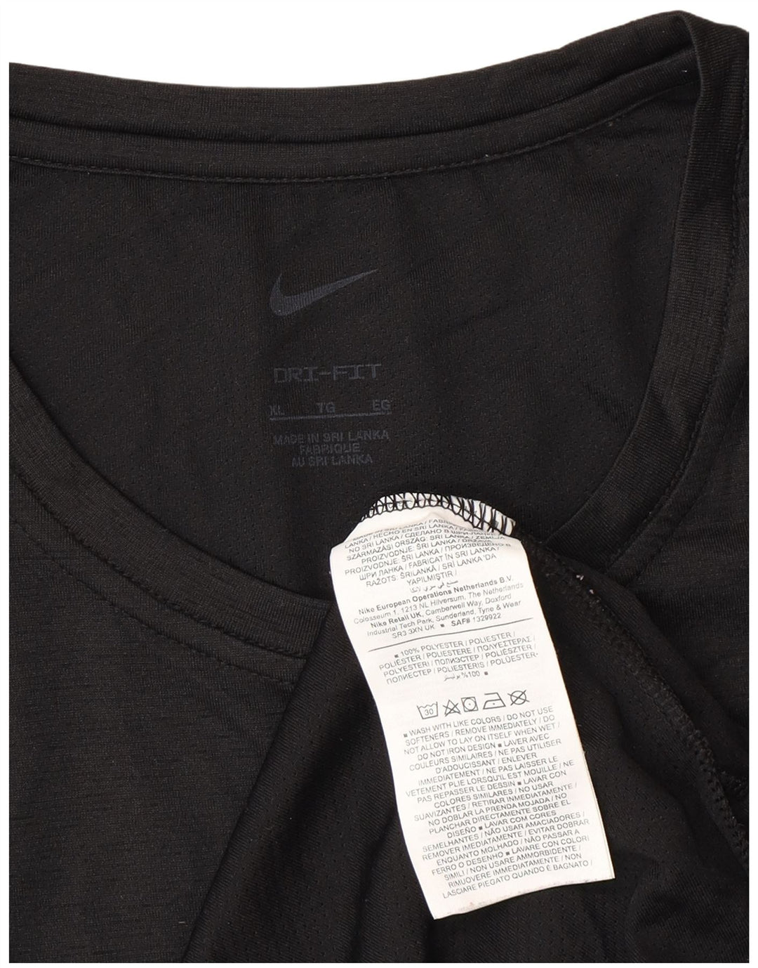 Męski T-shirt NIKE Dri Fit, XL, czarny, poliester