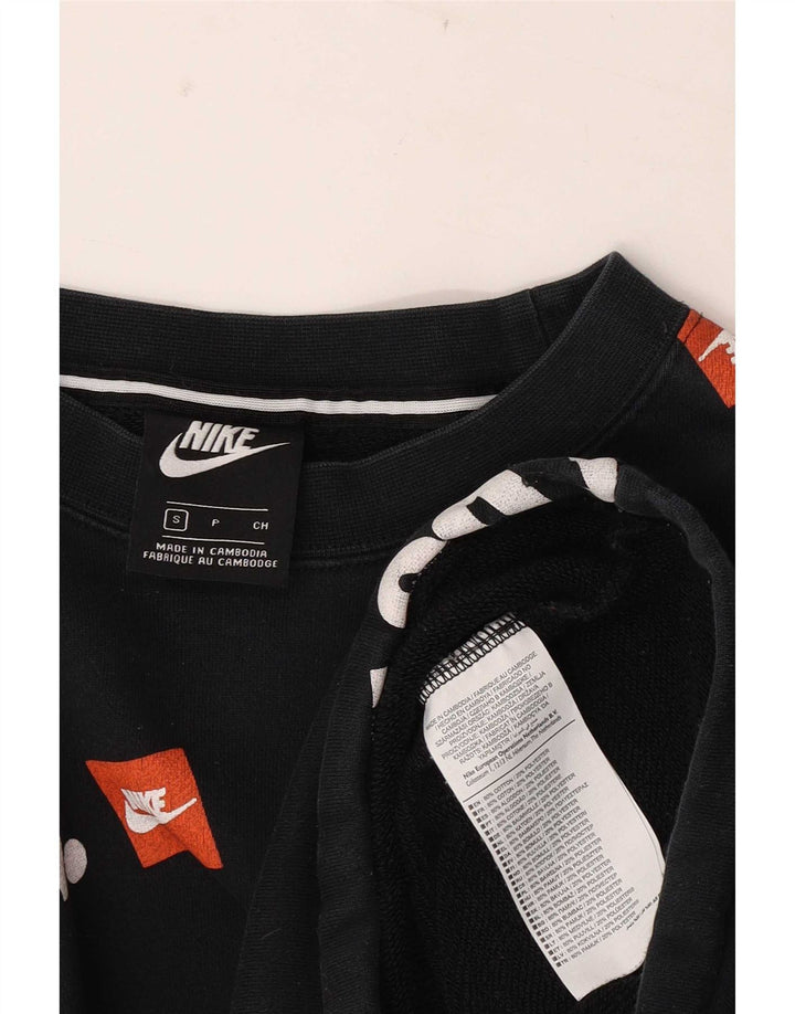 Męska bluza z kapturem i grafiką Nike, mała, czarna, bawełniana