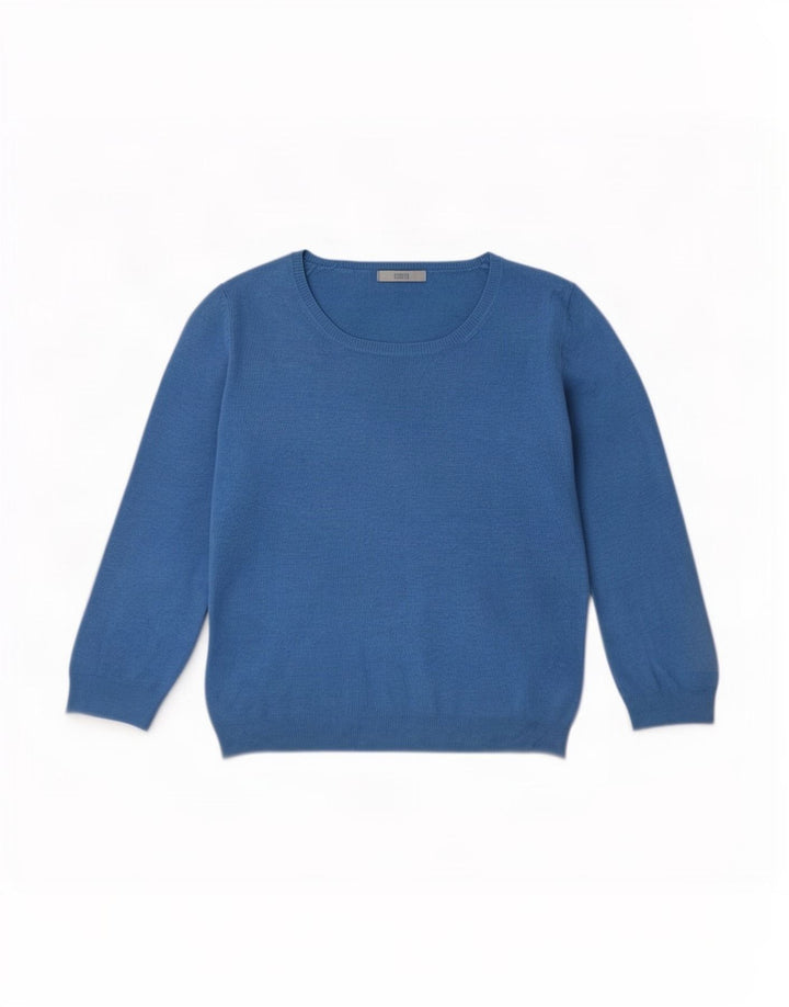 Marks & Spencer Damski sweter z dekoltem w łódkę, UK 12, średni niebieski