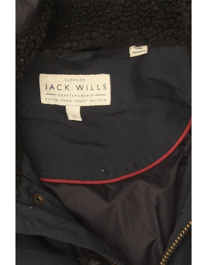 Męska kurtka parka z kapturem Jack Wills UK 40, duża granatowa
