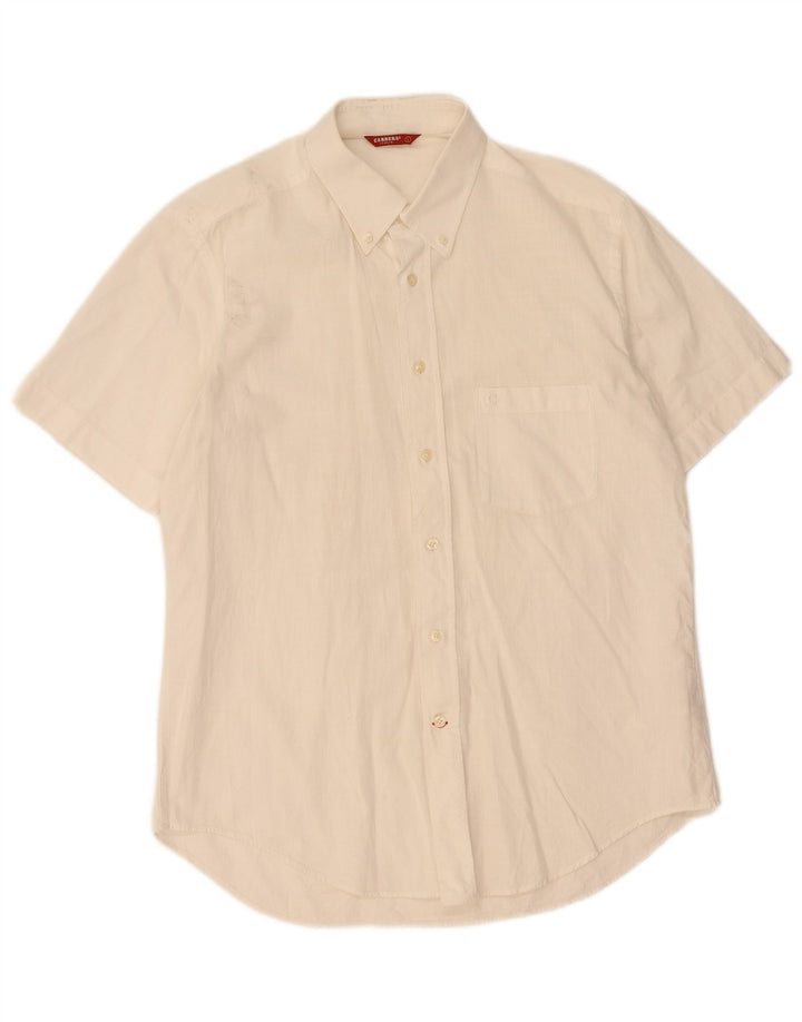 CARRERA Mens Short Sleeve Shirt Large White