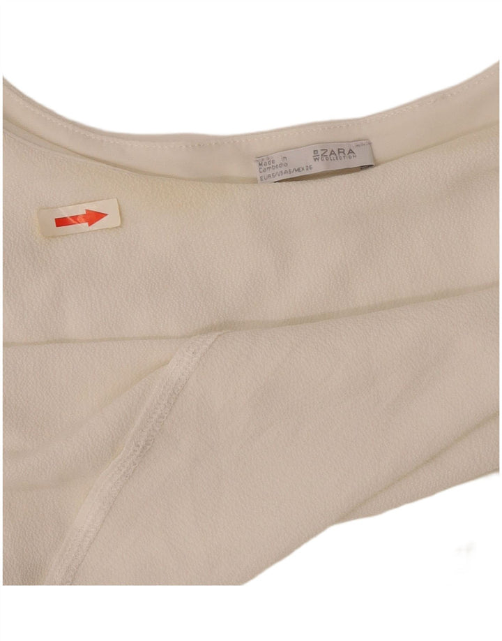 Damska bluzka Poncho bez rękawów Zara Top UK 10 Small White