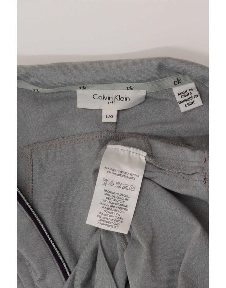 Męski dres Calvin Klein z grafiką i zamkiem błyskawicznym, duży, szary