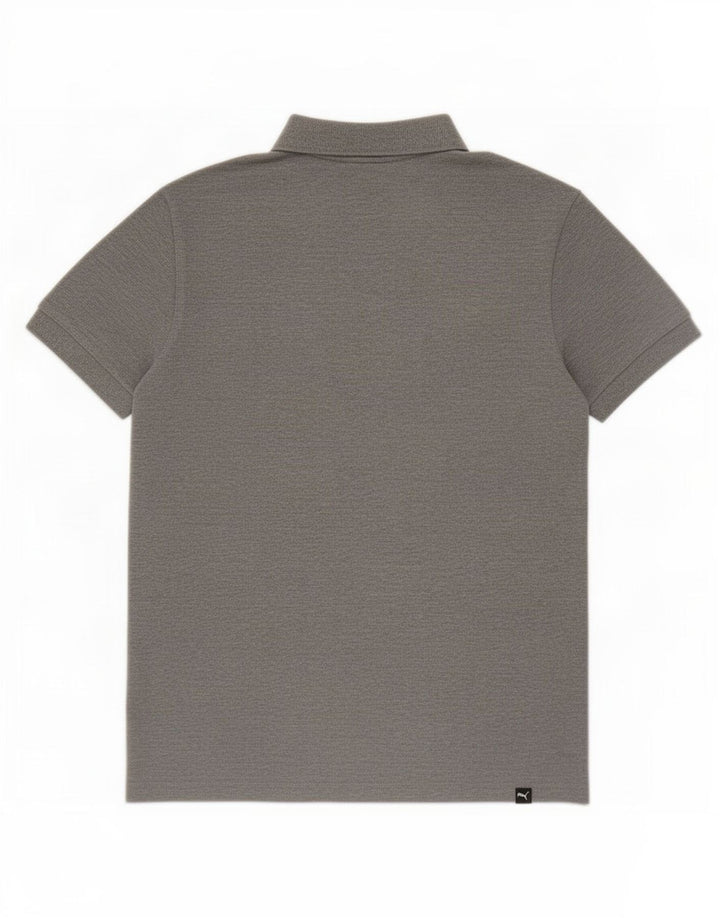 Męska koszulka polo Puma, mała, szara, nakrapiana