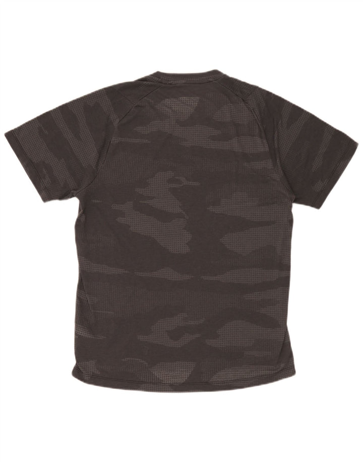 Męska koszulka Adidas Climalite Top, średnioszara, kamuflażowa, poliester