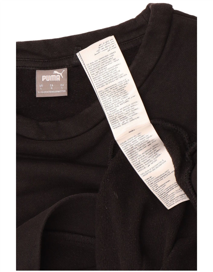 Damska bluza Puma Jumper UK 16, duża, czarna bawełna