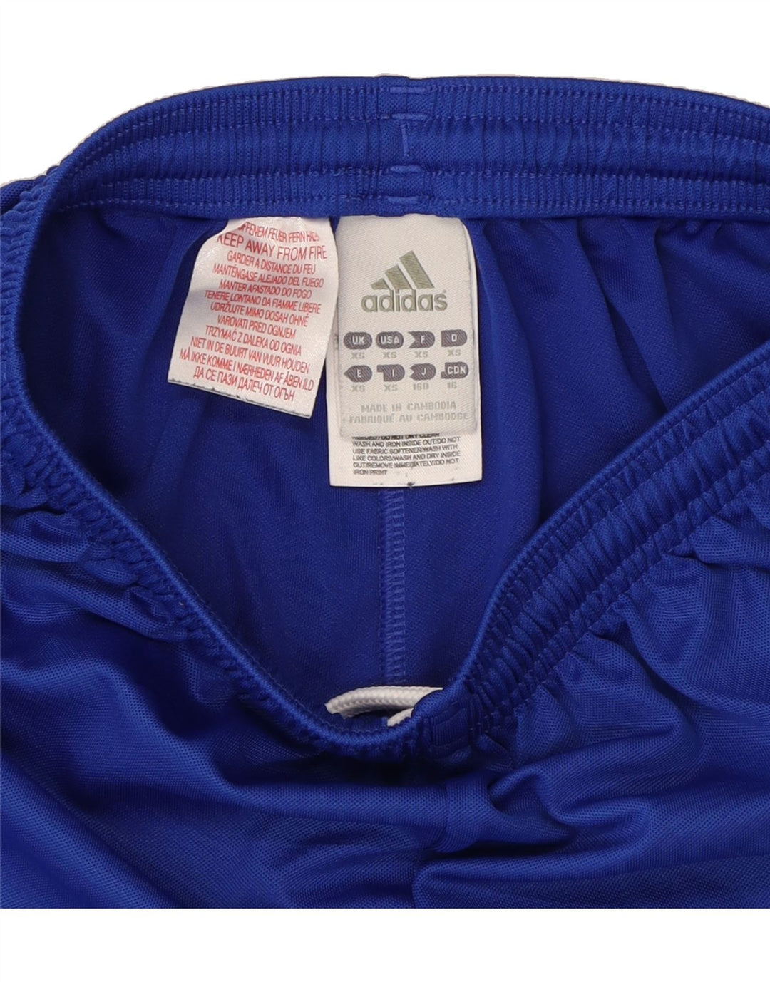 ADIDAS Boys Climalite Sport Shorts 6-7 Years XS Blue Polyester Vintage Adidas and Second-Hand Adidas from Messina Hembry 