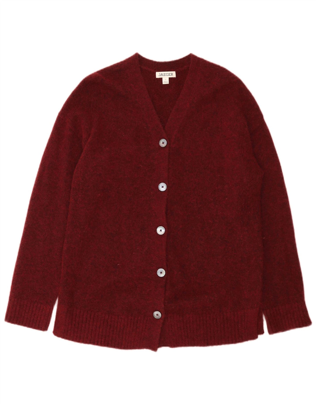 Sweter damski Jaeger UK 10 Small Burgundowy poliamid