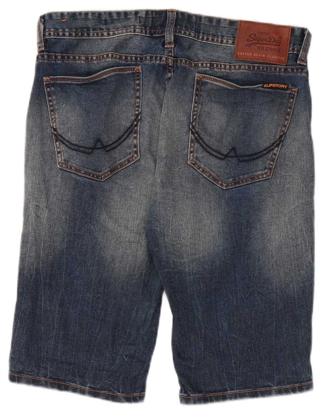 Męskie spodenki jeansowe Superdry W30 Średnioniebieskie, bawełniane