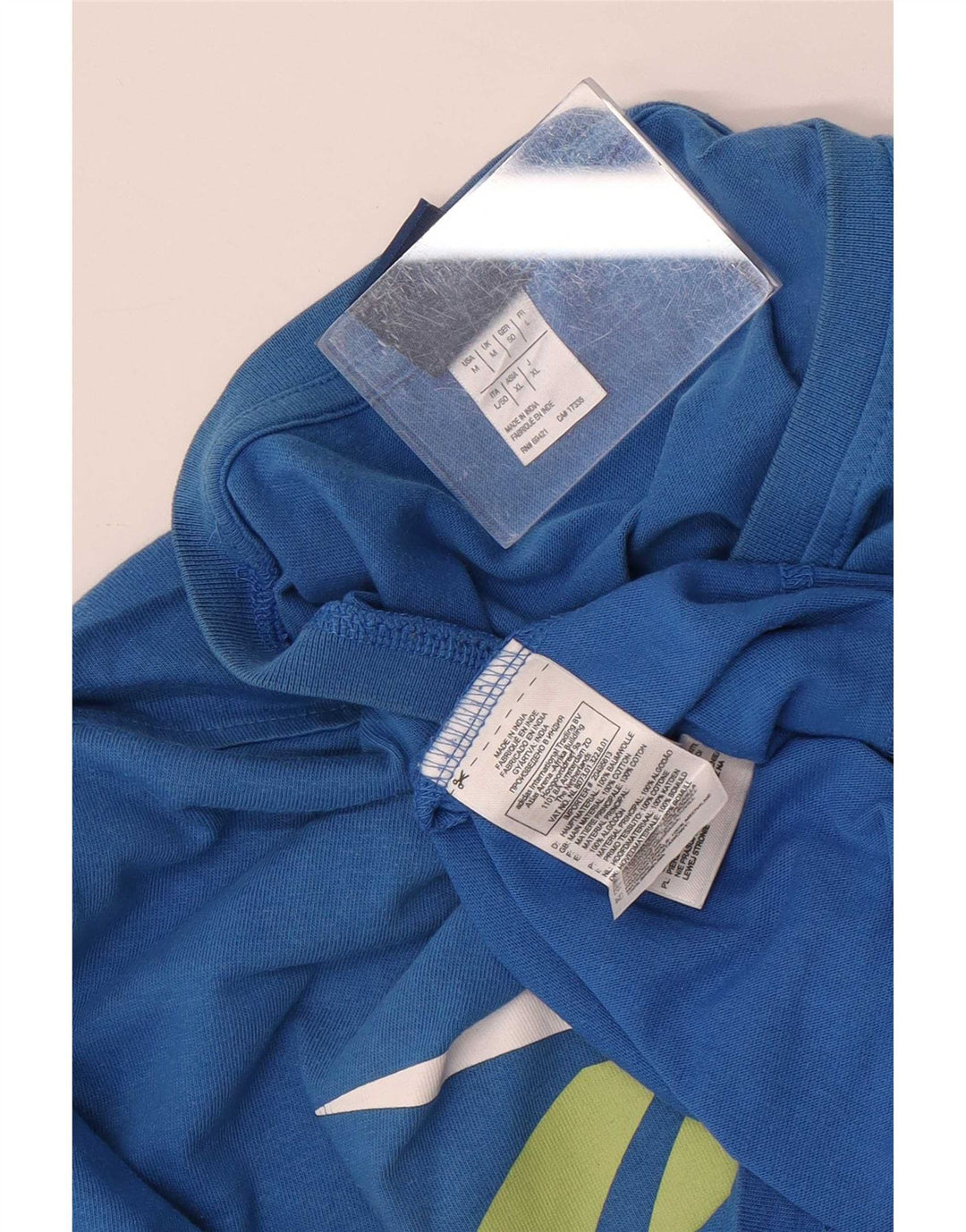 Męska koszulka z grafiką Reebok Top, średnia niebieska, bawełniana