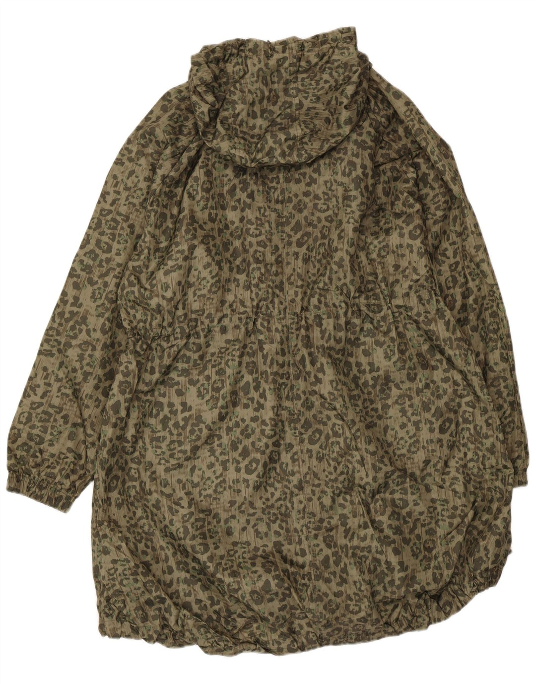 Marks & Spencer Damska kurtka parka oversize UK 18 XL Khaki Zwierzęcy nadruk