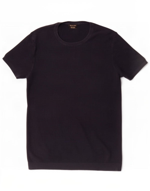 Massimo Dutti T-Shirt męski Top XL granatowy bawełniany