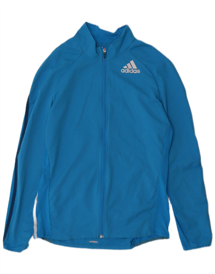 Adidas Męska bluza dresowa Adizero, duża, niebieska, poliestrowa