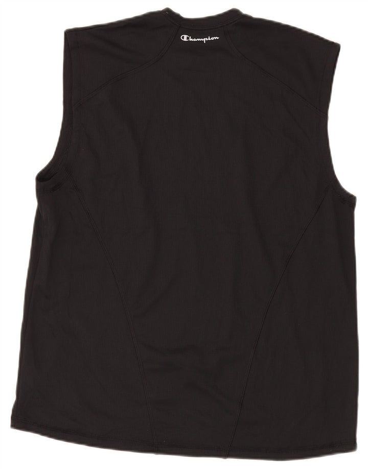 Męska kamizelka Champion Double Dry Top, średni czarny poliester