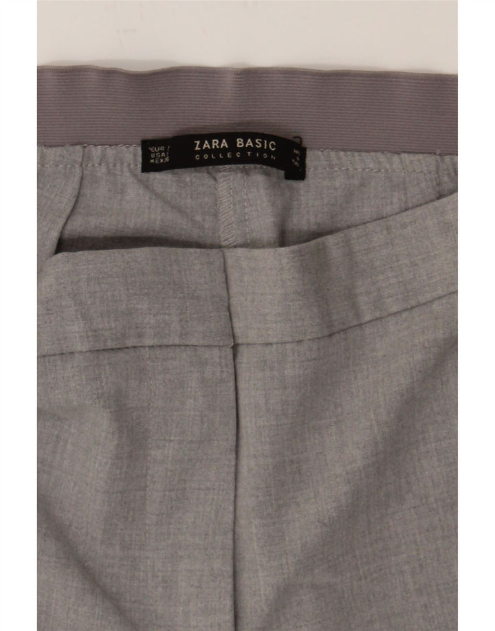 ZARA Womens Slim Chino Trousers Small Grey Colourblock Polyester Vintage Zara and Second-Hand Zara from Messina Hembry 