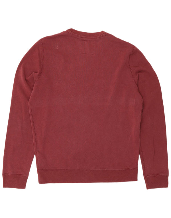 Męski sweter z grafiką Abercrombie & Fitch, mały, bordowy