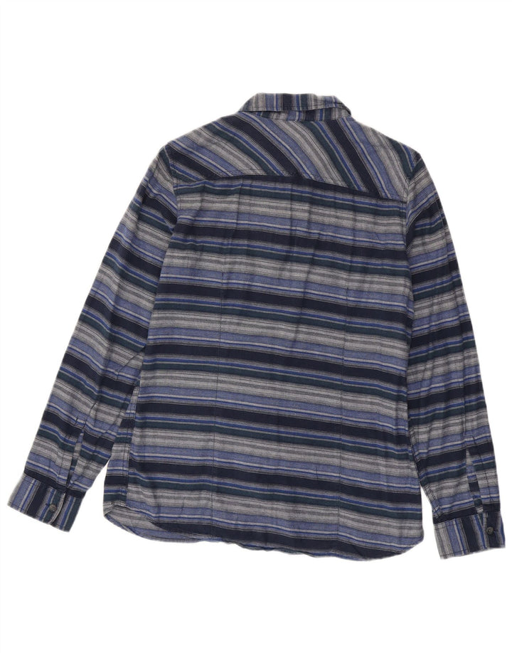 EDDIE BAUER Damska koszula flanelowa UK 14 w średnie granatowe paski