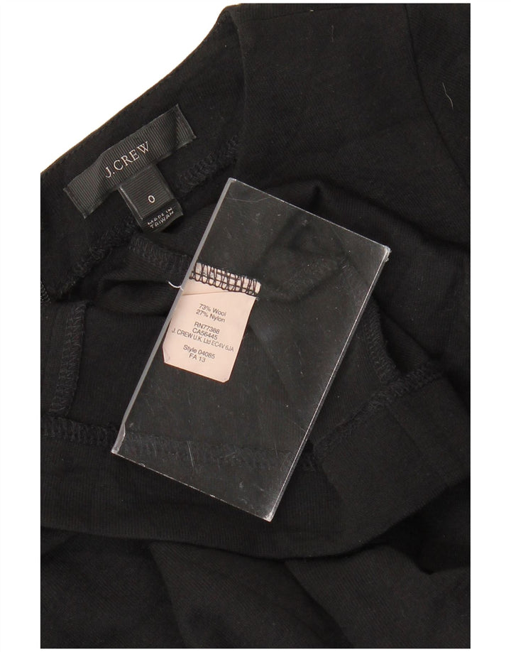 J. CREW Damska sukienka płaszczowa US 0 XS, czarna wełna