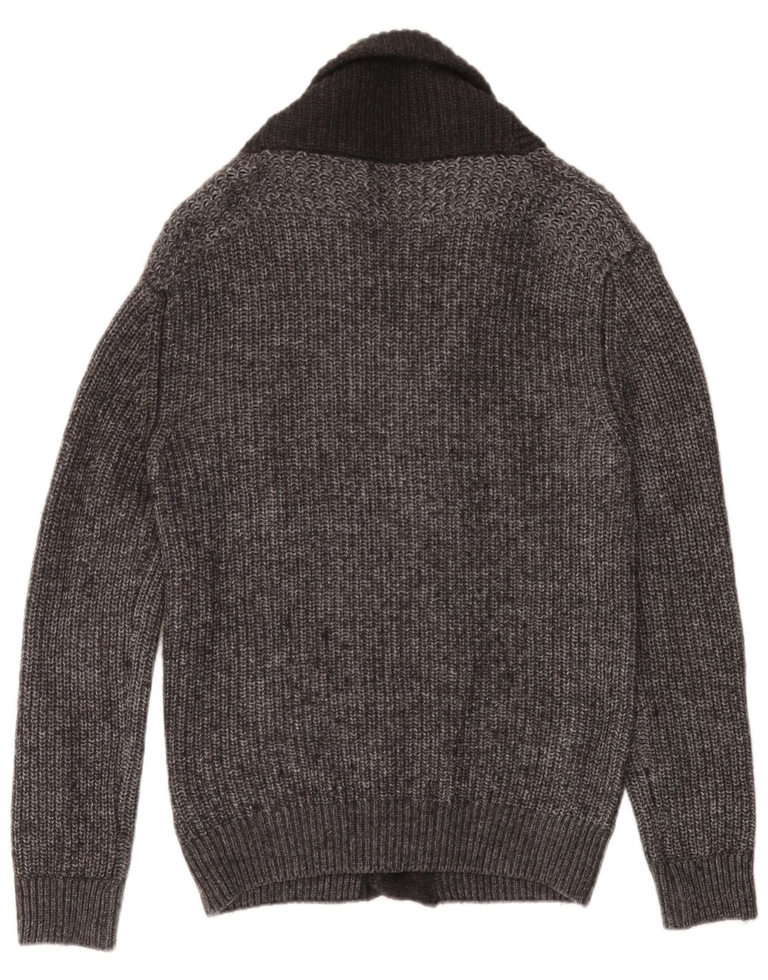 Męski sweter Zara, duży, szary, nakrapiany akryl