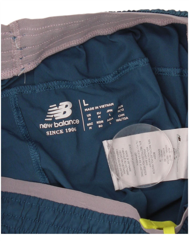Damskie spodenki sportowe New Balance Graphic UK 14, średni niebieski poliester