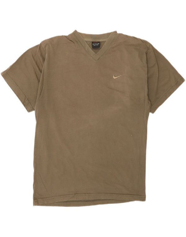 Męski T-shirt NIKE, mały, khaki