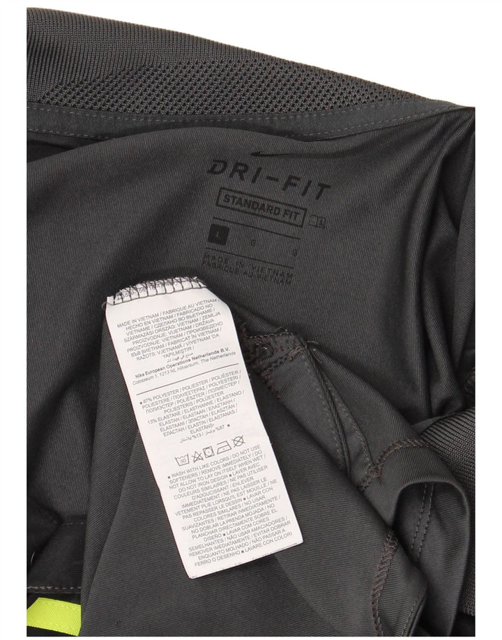 Męska koszulka polo Nike Dri Fit Standard Fit, duża, szara, poliestrowa z blokami kolorów