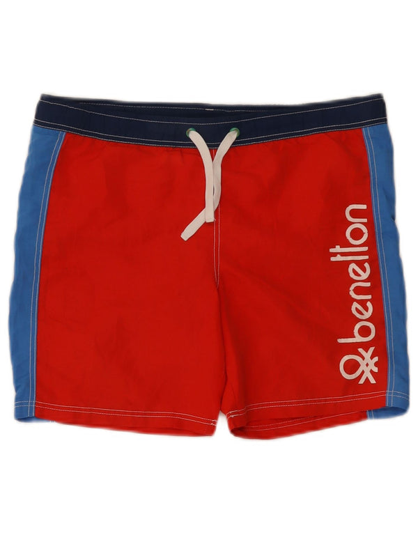 Chłopięcy top na ramiączkach z grafiką Benetton 10-11 lat XL, czerwony, blokowy kolor, poliester