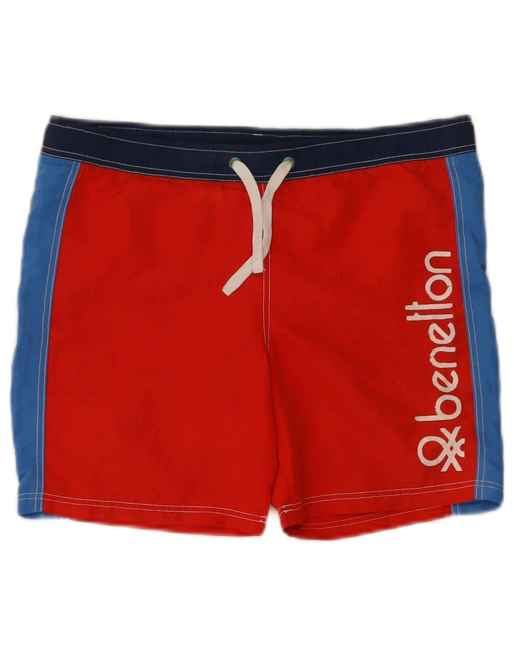 Chłopięcy top na ramiączkach z grafiką Benetton 10-11 lat XL, czerwony, blokowy kolor, poliester
