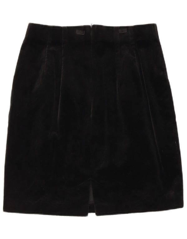 Betty Barclay Damska aksamitna spódnica ołówkowa UK 14 Medium W28 Czarna bawełna
