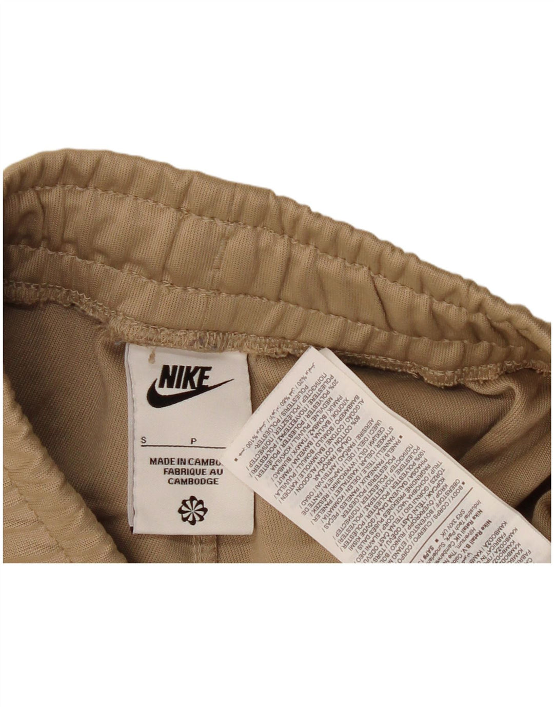 Męskie spodnie dresowe Nike Cargo, małe, beżowe, poliestrowe