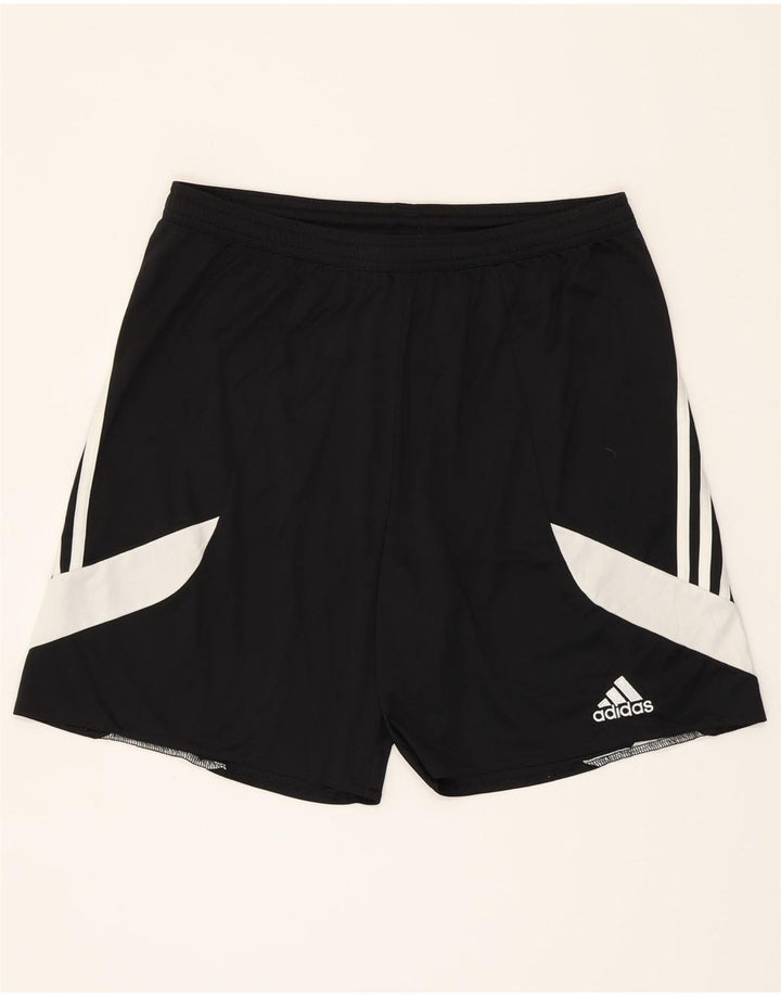 Męskie spodenki sportowe Adidas Climalite, duże, czarne, z blokami kolorów, z poliestru