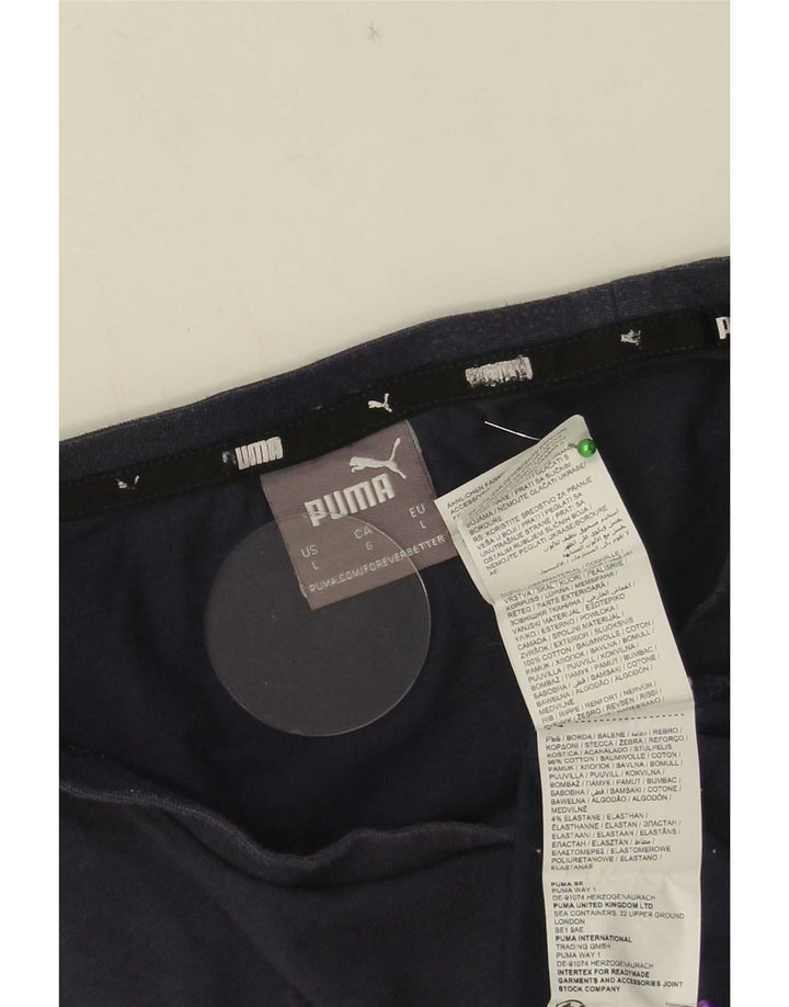 T-shirt męski Puma, duży, granatowy, bawełniany