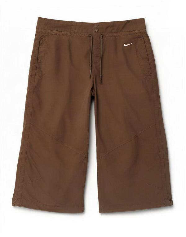 Damskie spodnie Capri Nike UK 8/10 Small W30 L20 Brązowy poliester
